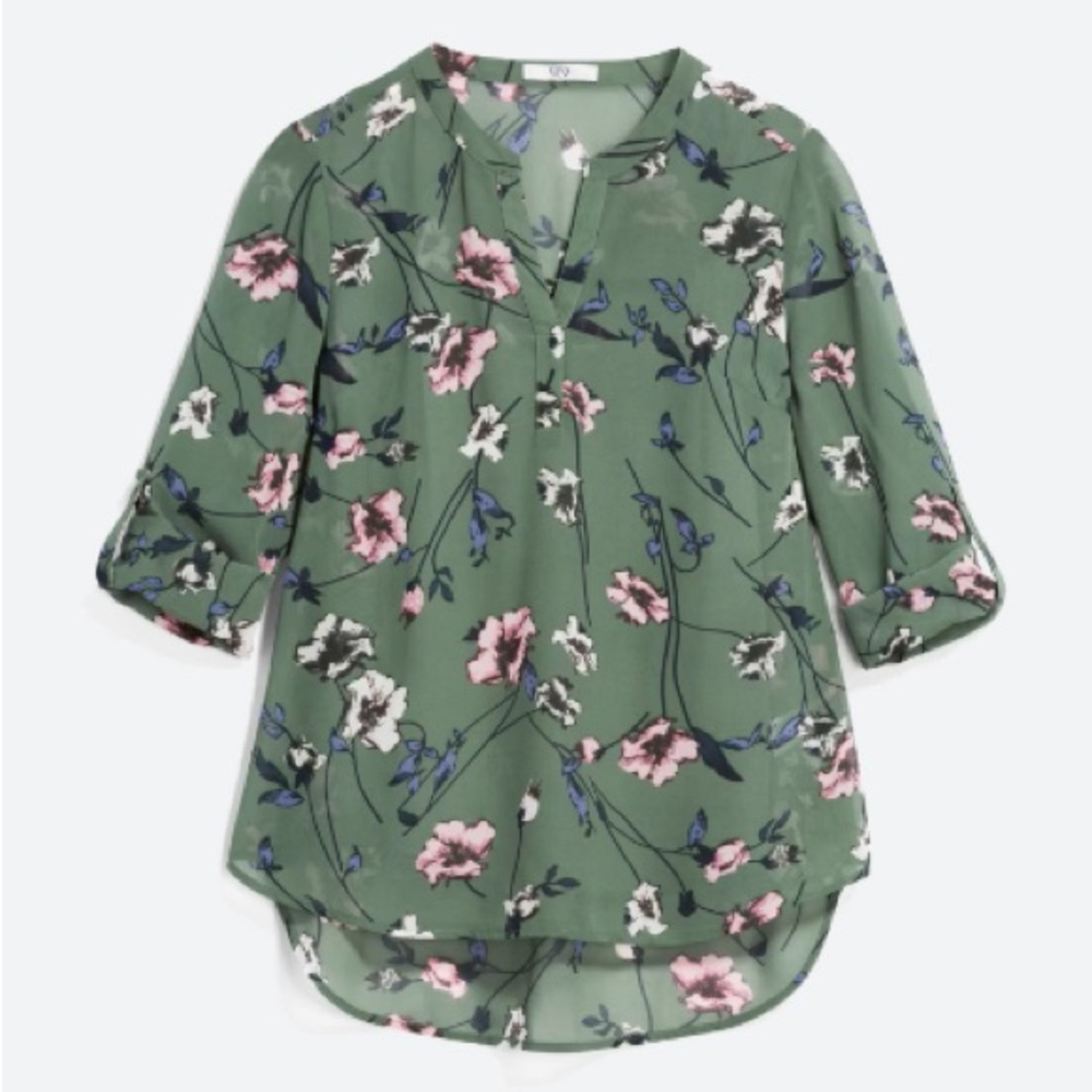 Q&A - Mileigh Split Neck Blouse from StitchFix XS